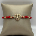 Heart Virgin de Guadalupe red & gold