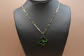 Green diamond butterfly necklace