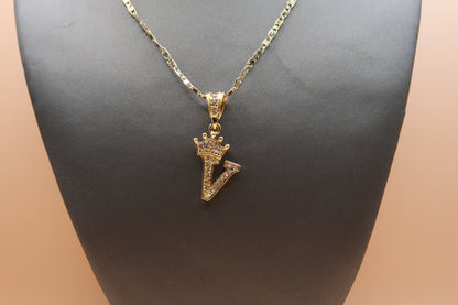 V Crown Necklace