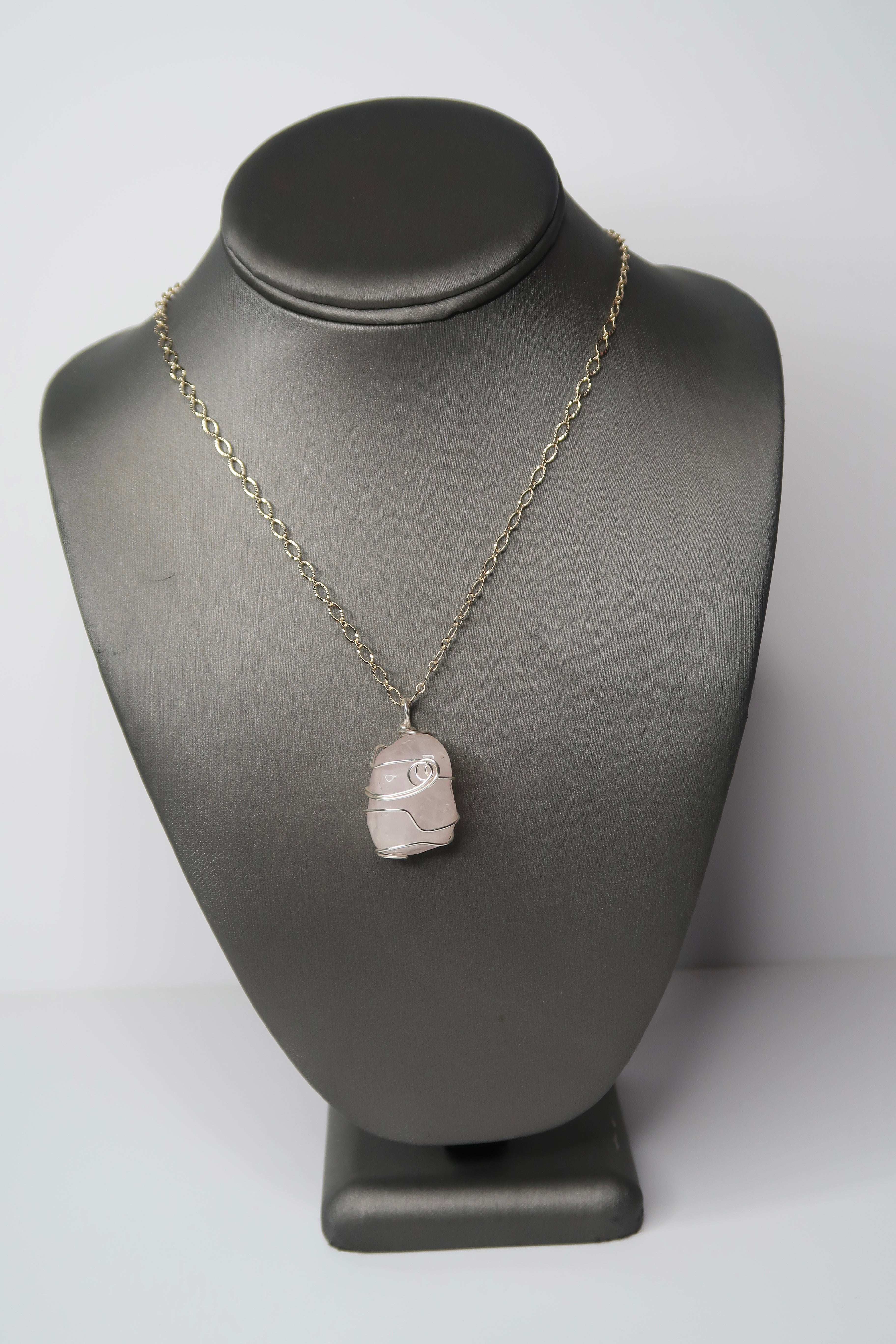 Rose quartz necklace