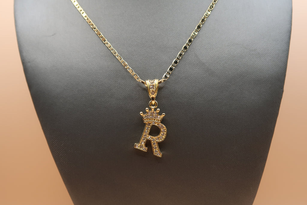 R Crown Necklace