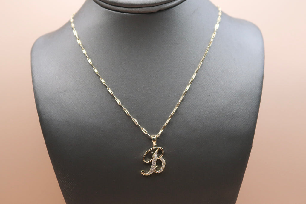 Cursive B Necklace