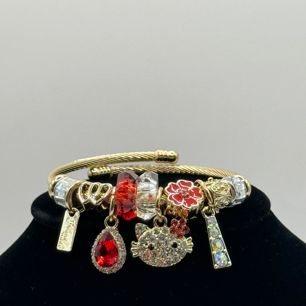 HK Red & Gold Charm Bracelet