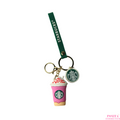 Pink Frappe key chain