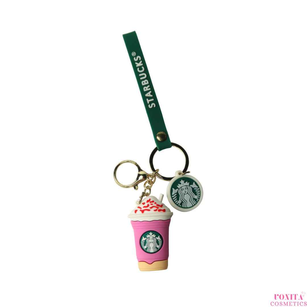 Pink Frappe key chain
