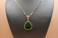 Green buddha necklace