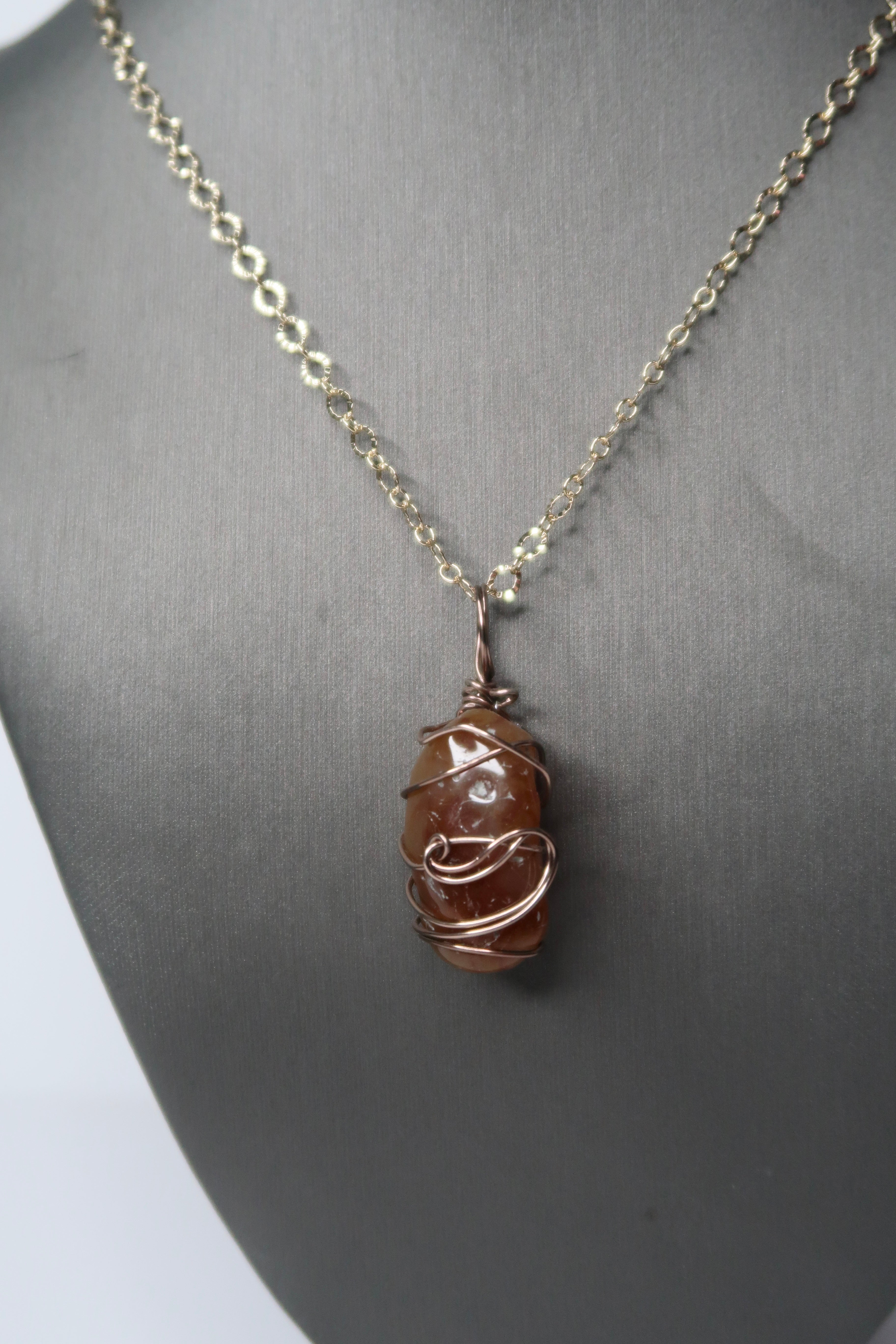 Red Jasper crystal necklace