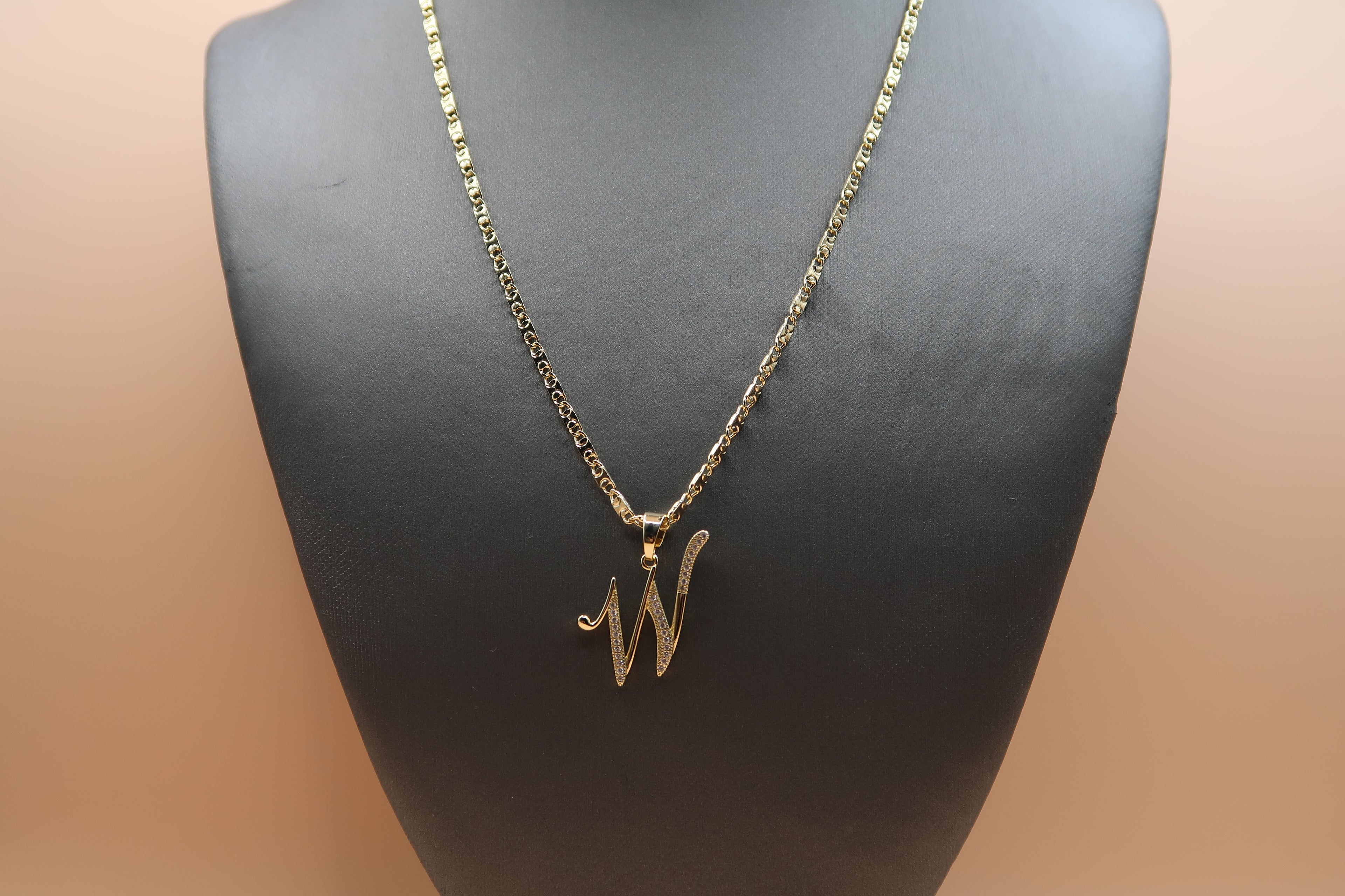 Cursive W Necklace