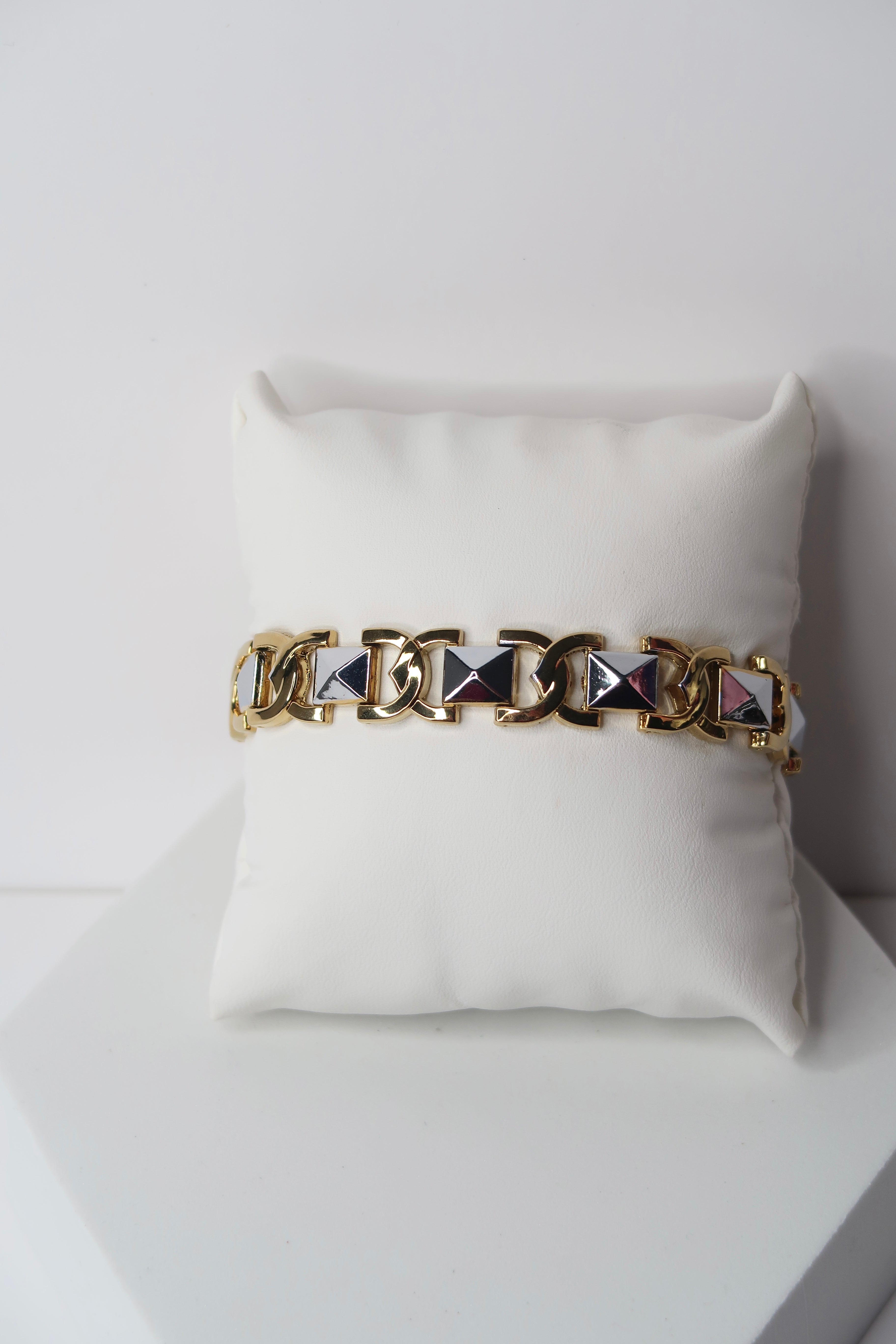 Men’s gold silver bracelet