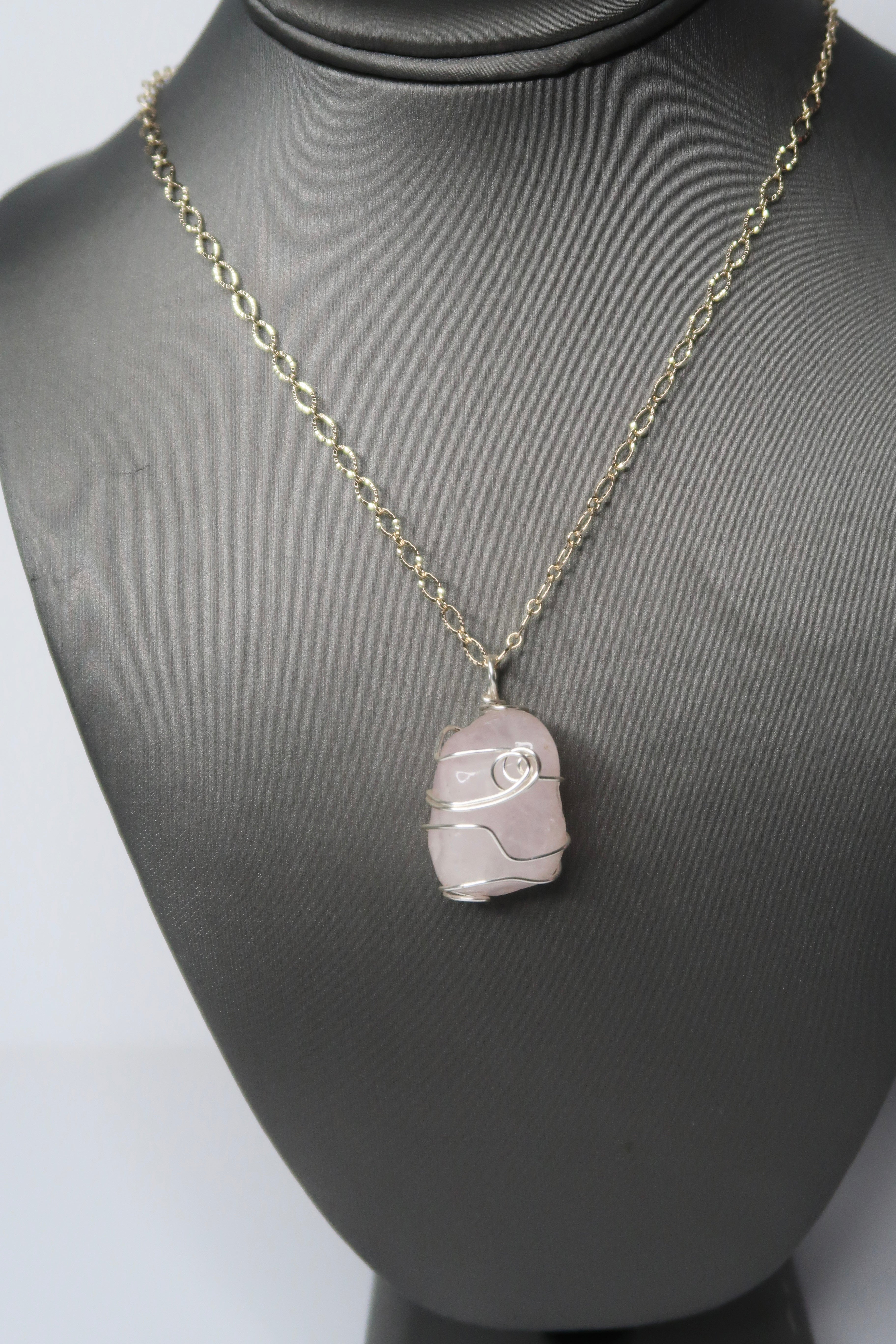 Rose quartz necklace