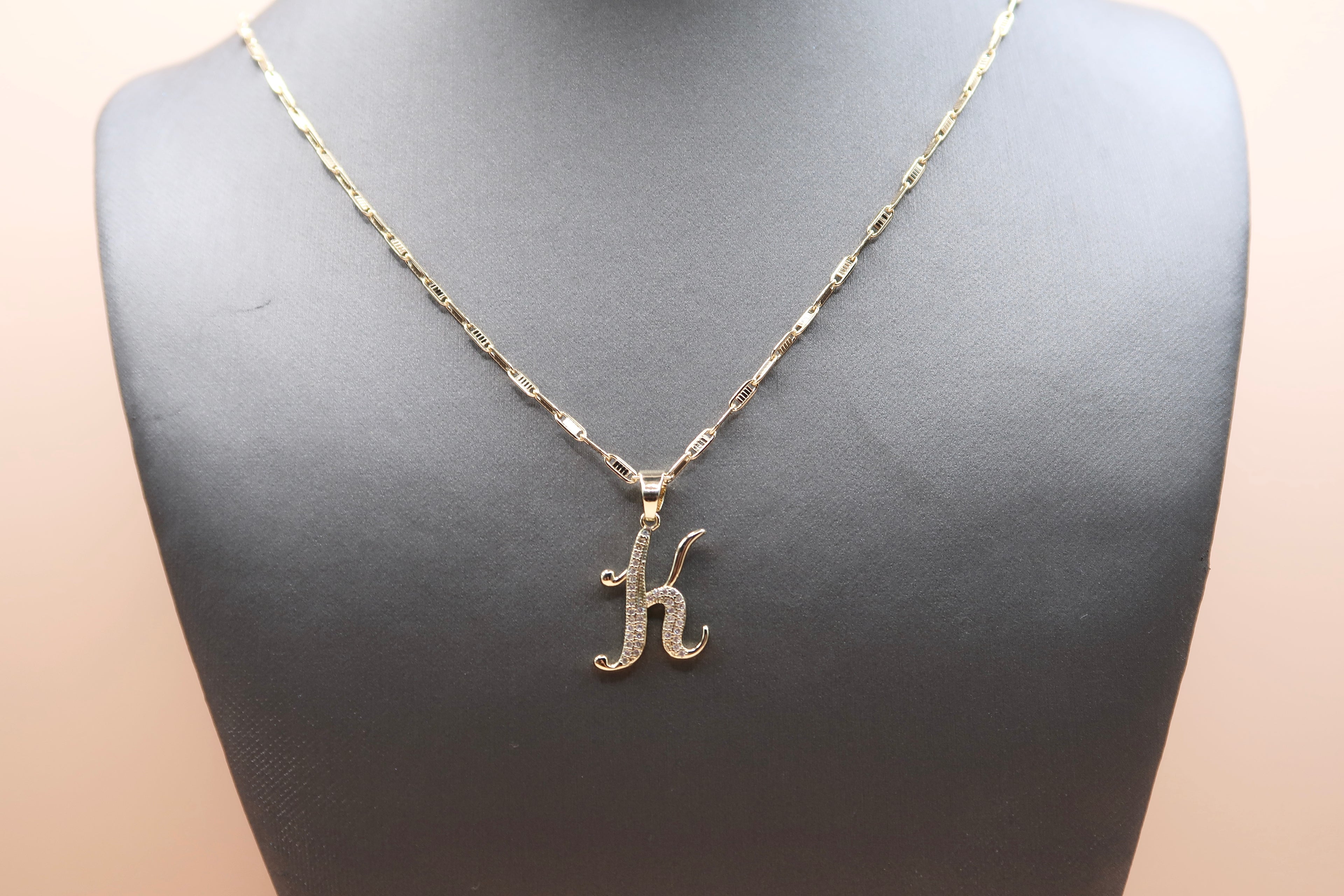 Cursive K Necklace
