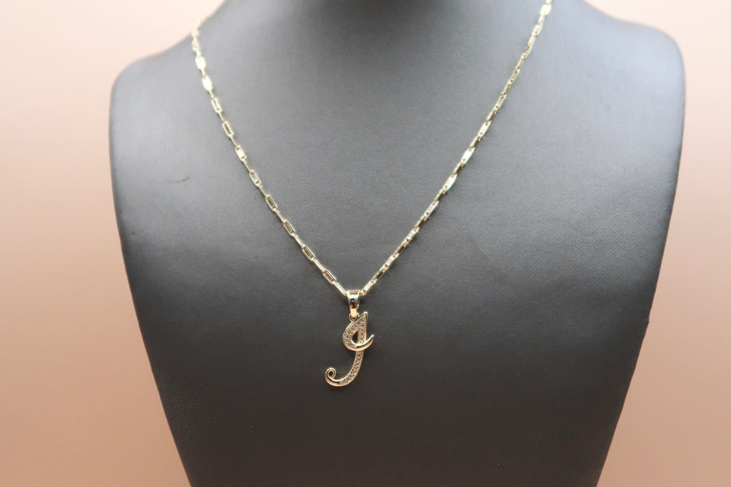 Cursive J Necklace
