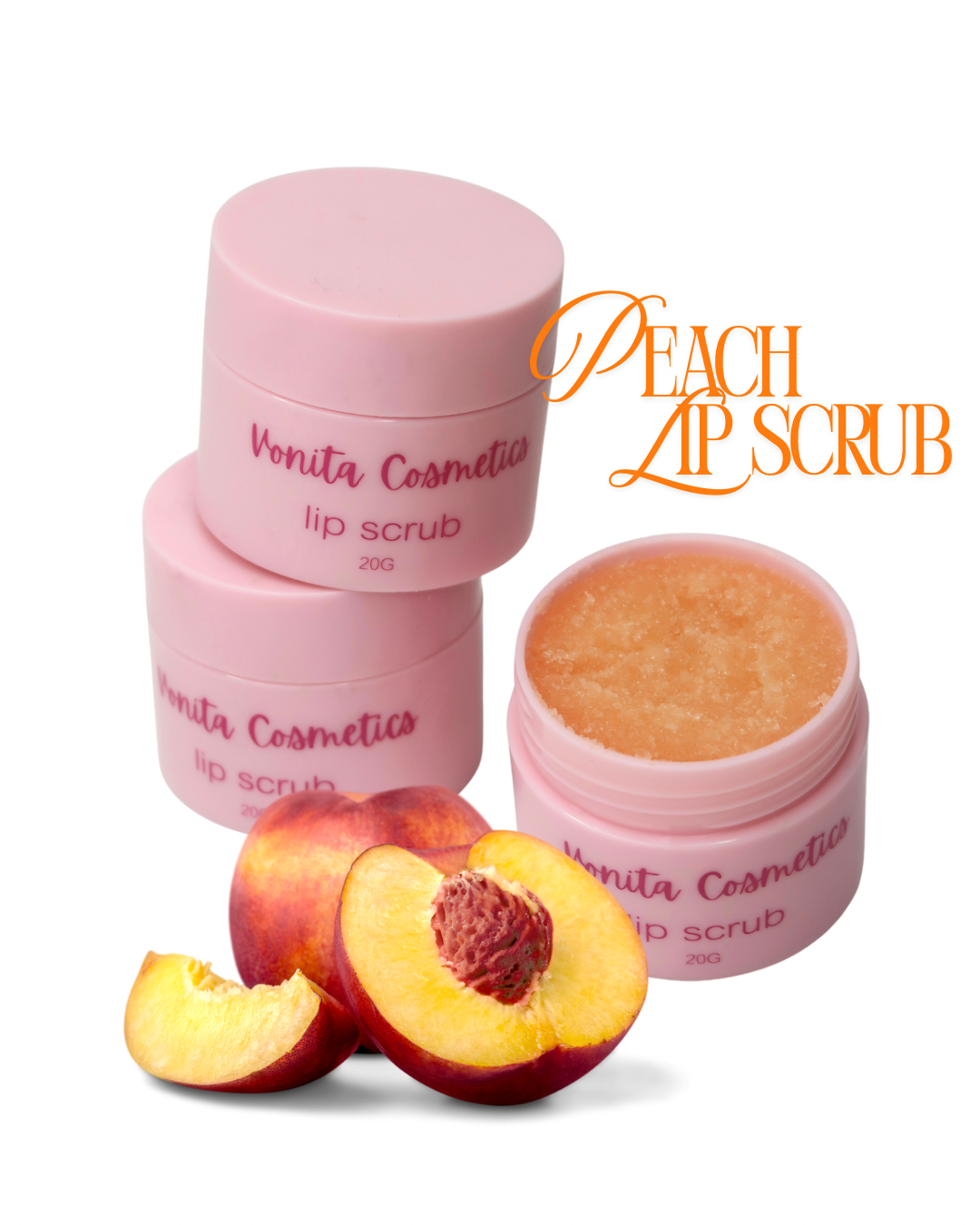 Peach lip scrub
