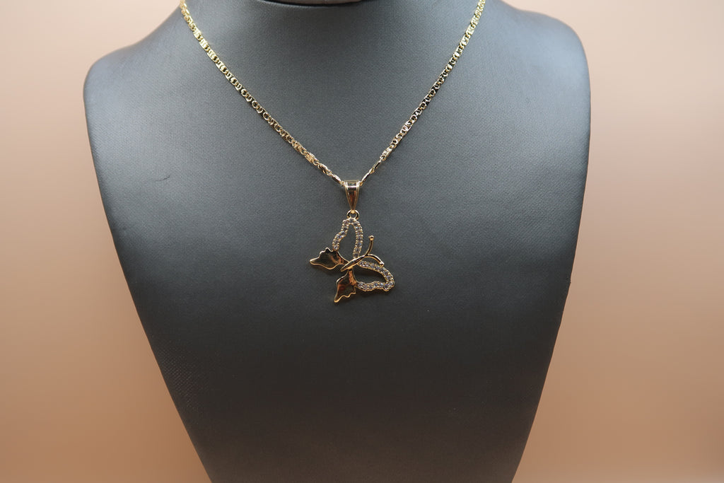 Diamonds butterfly necklace