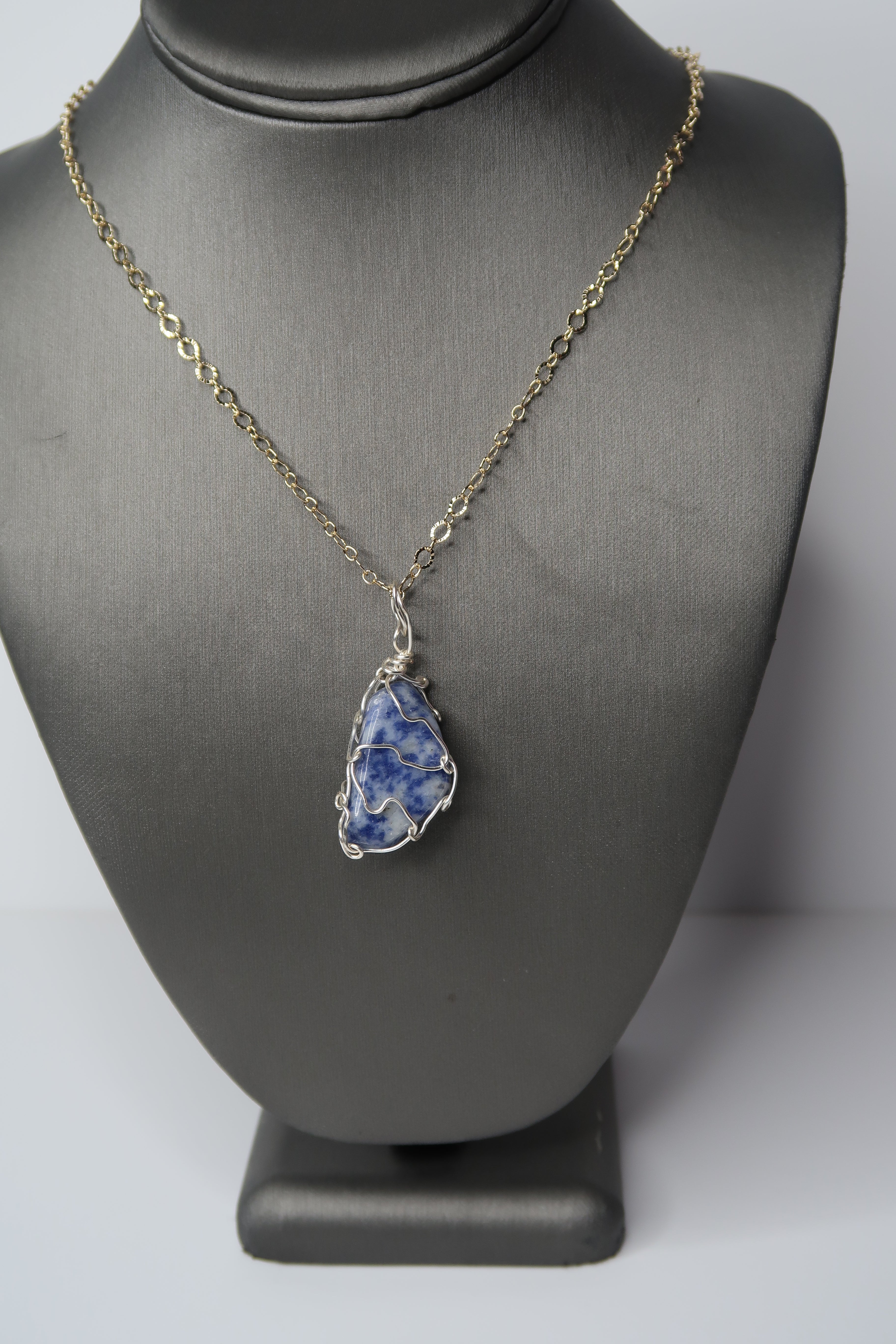 Sodalite crystal necklace