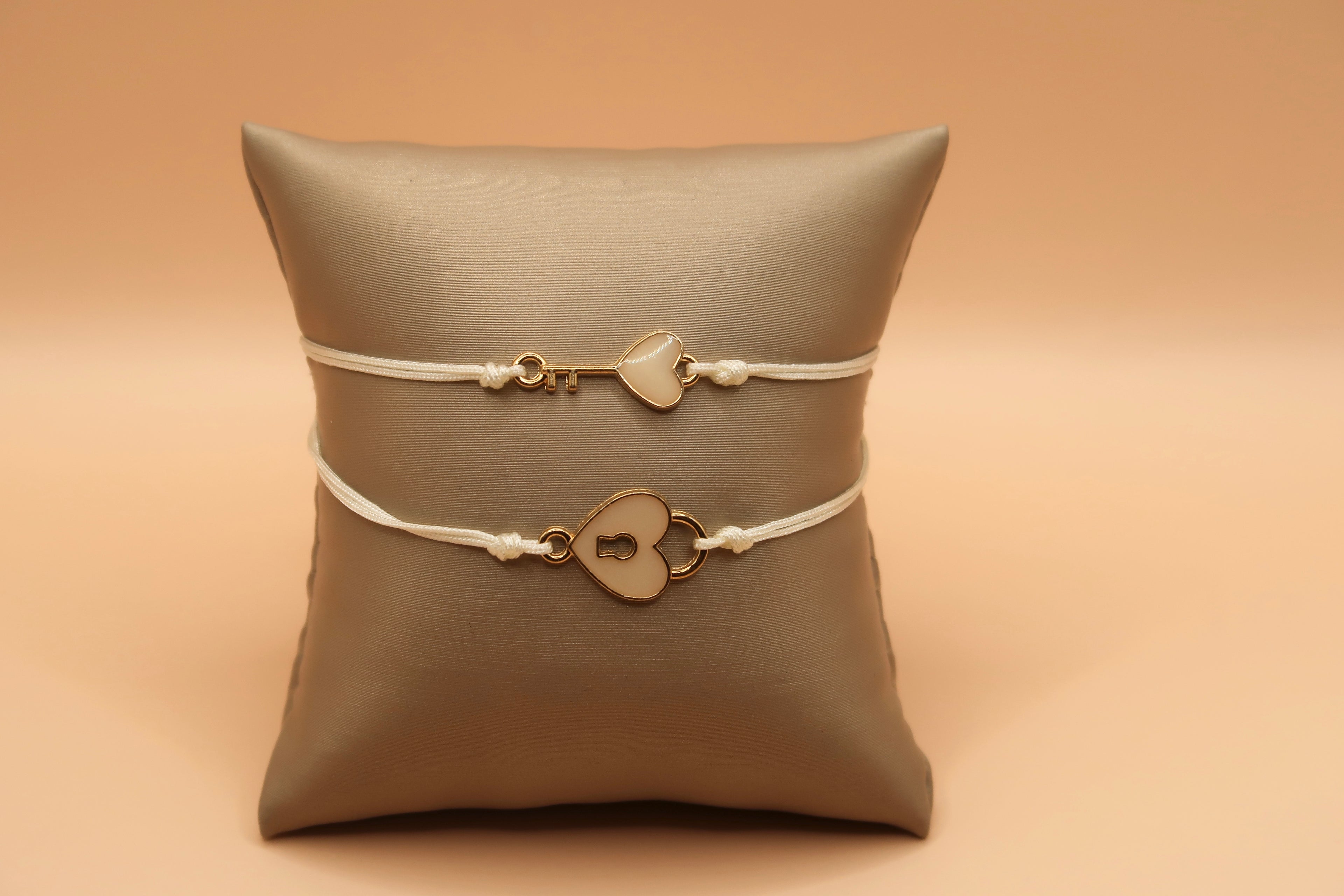 Couple matching heart and key locket  Neutral