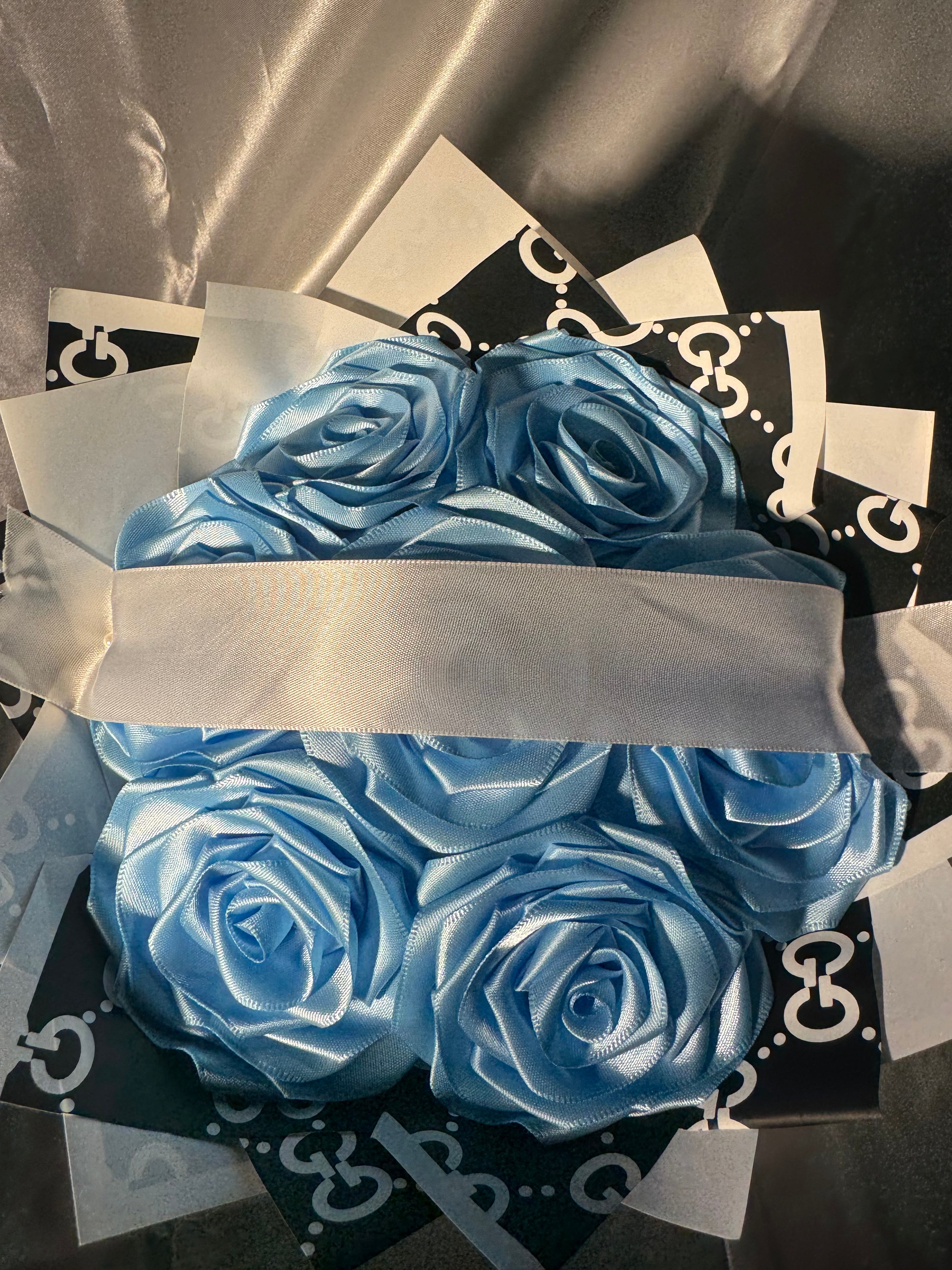 Sky Blue Eternal Rose Bouquet