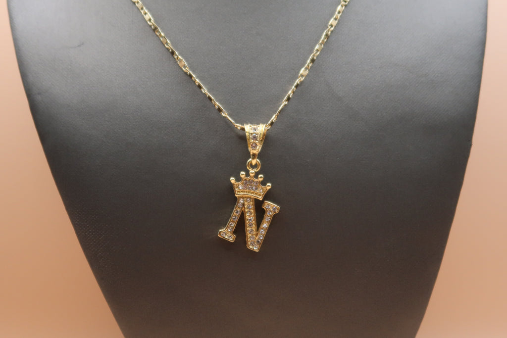 N Crown Necklace