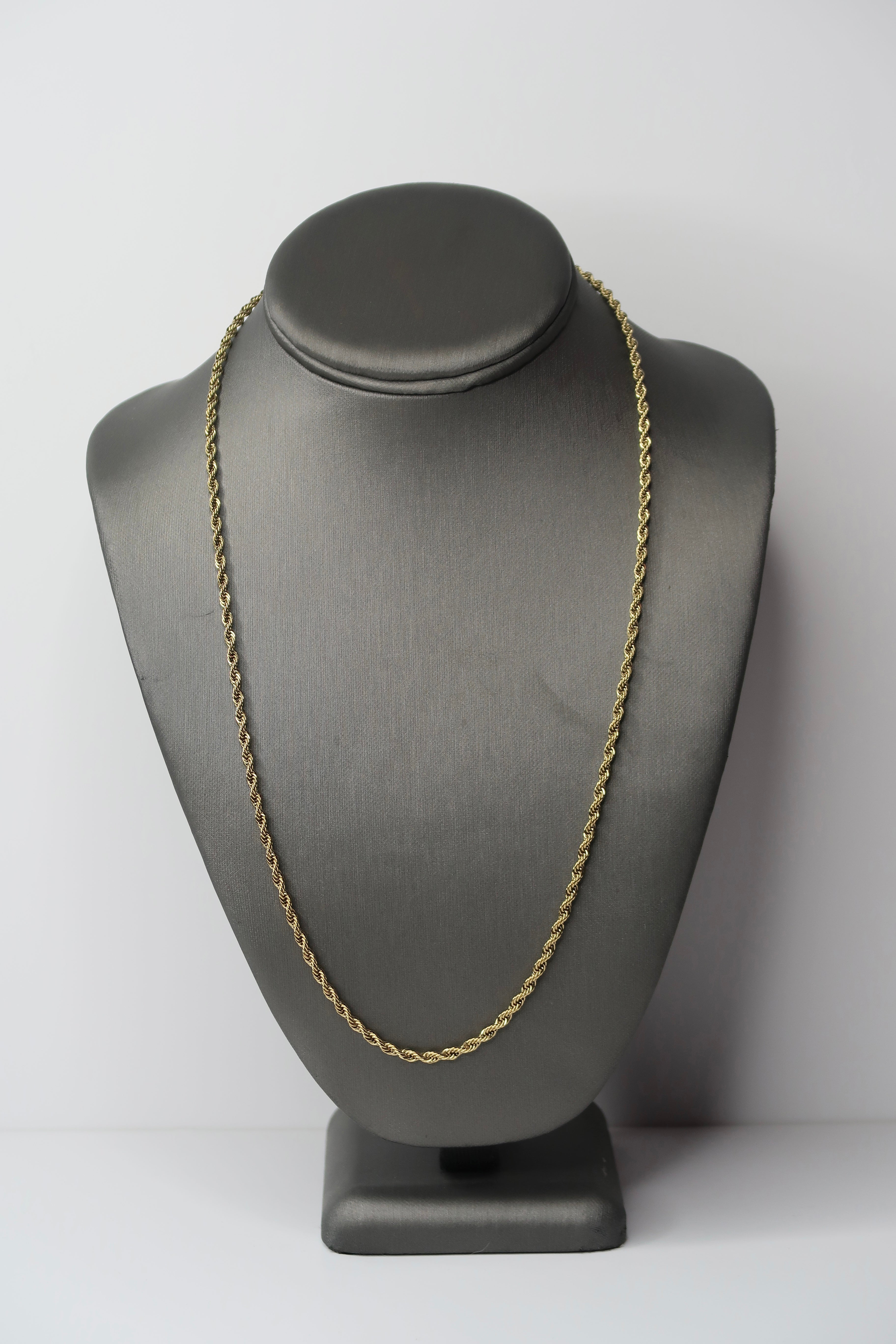 gold twisted rope chain