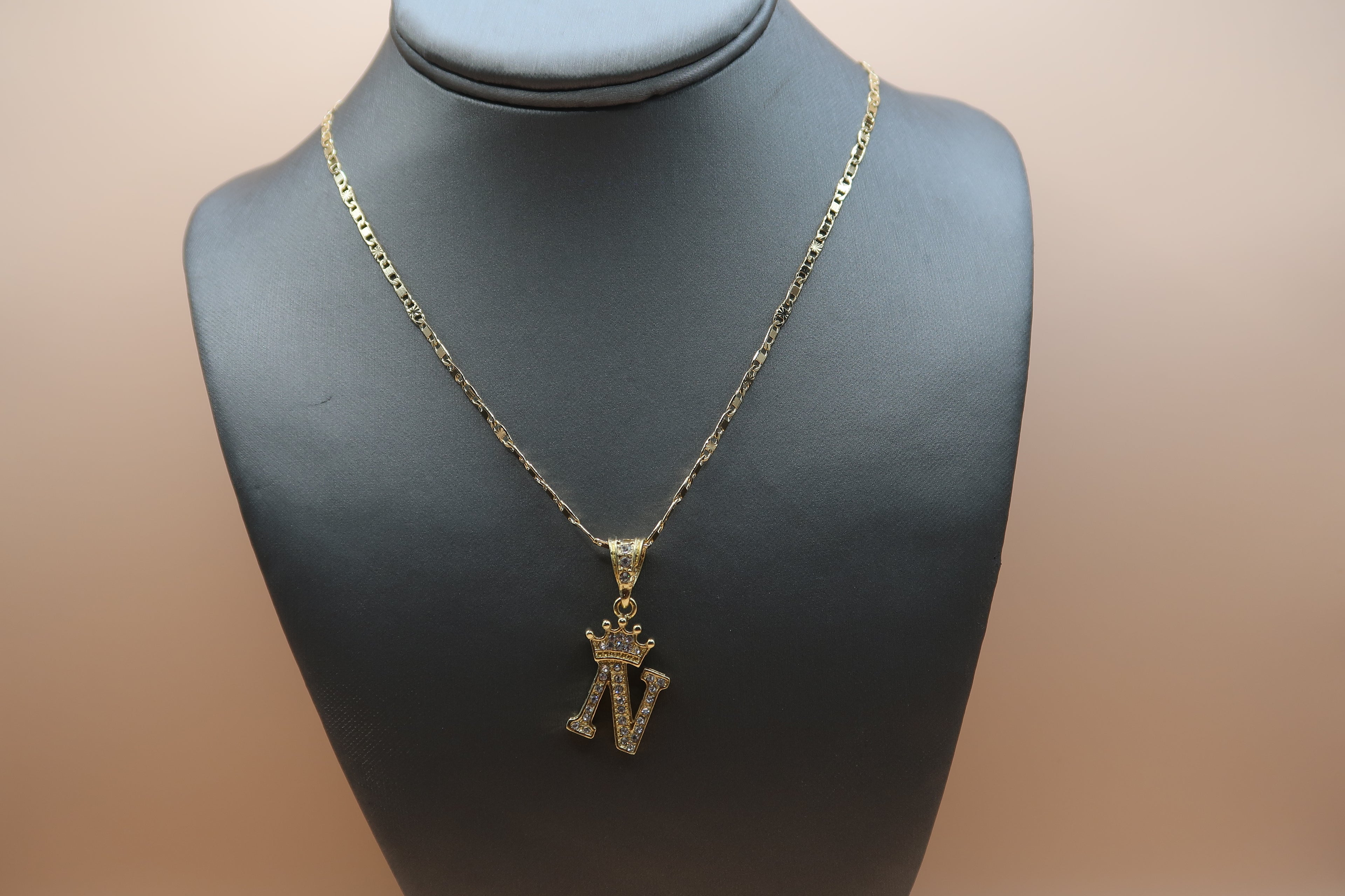 N Crown Necklace