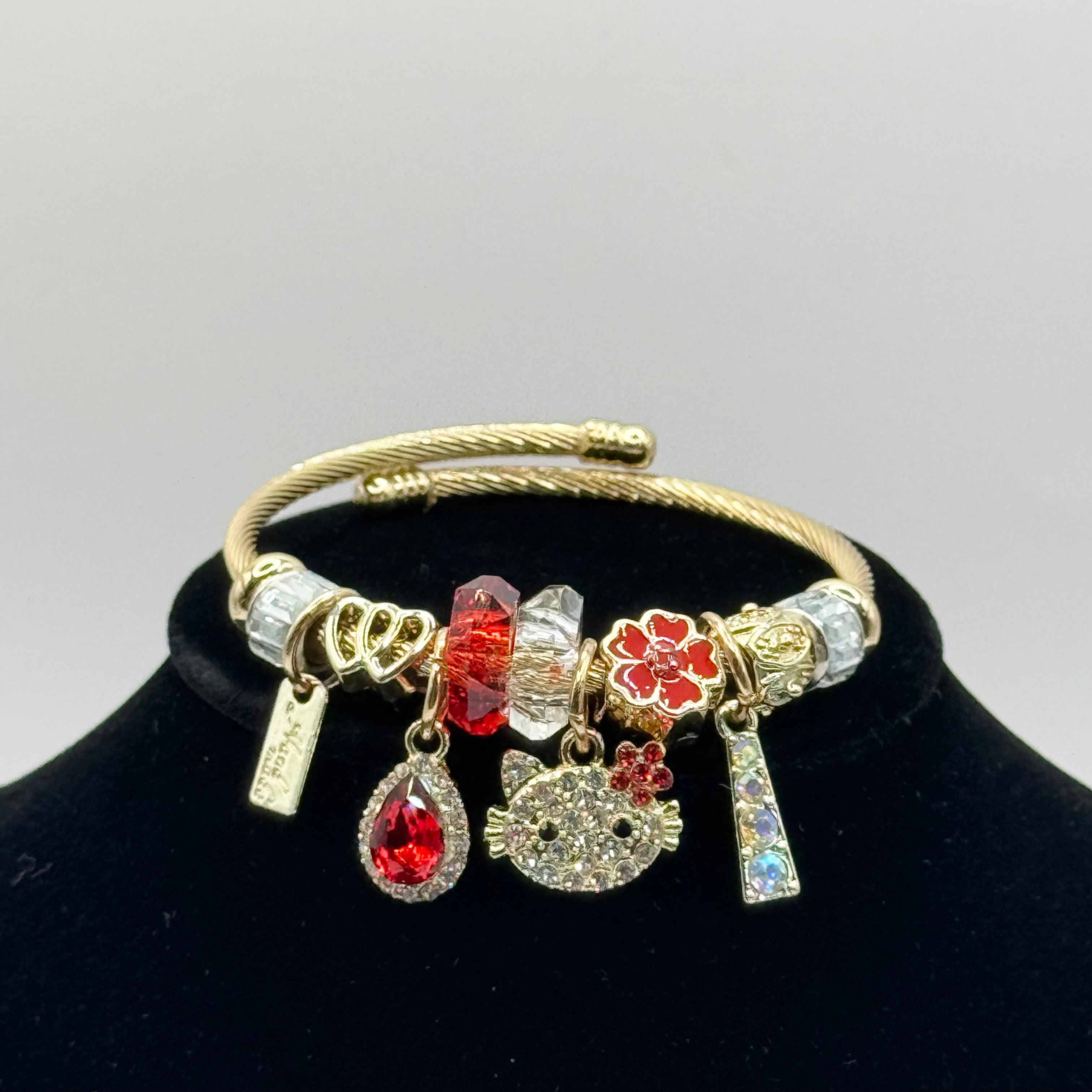 HK Red & Gold Charm Bracelet