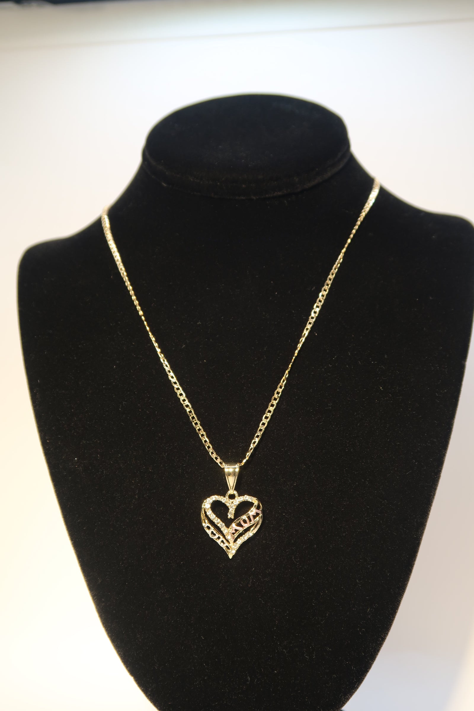 I Love You Mom heart necklace