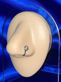 Round Diamond nose cuff ring