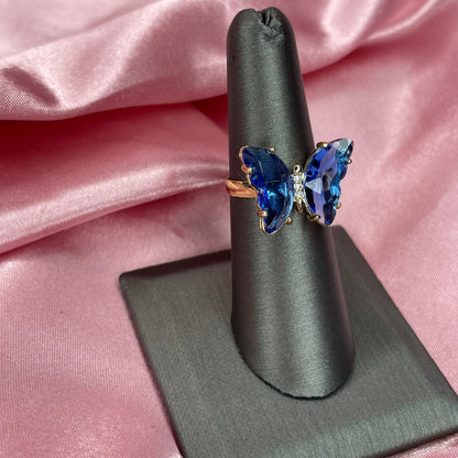 Blue Butterfly ring