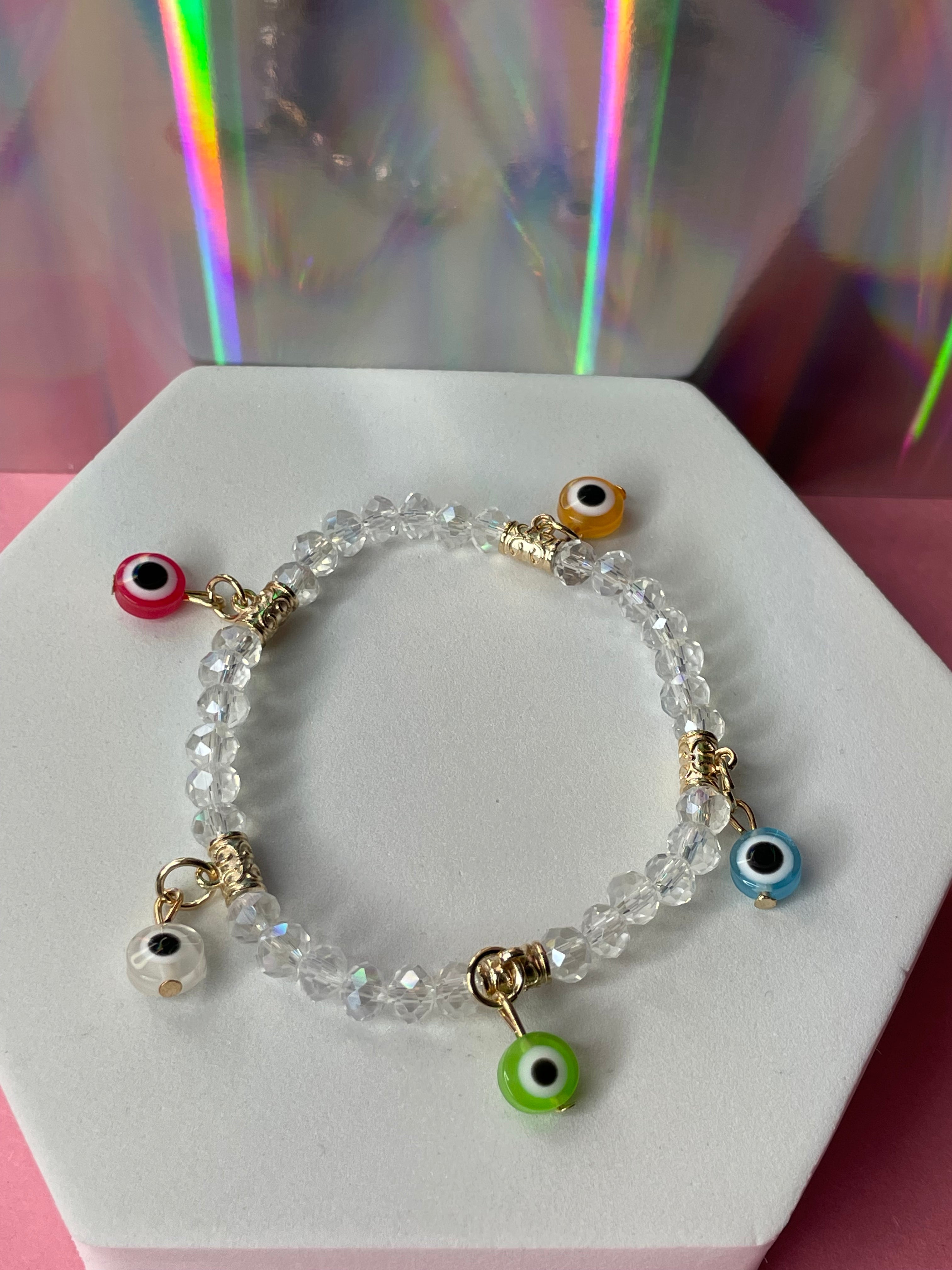 Clear holographic Multi Color Bracelet