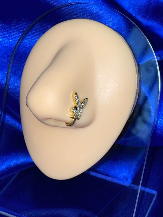Gold PlayBoy Bunny Nose Cuff Ring