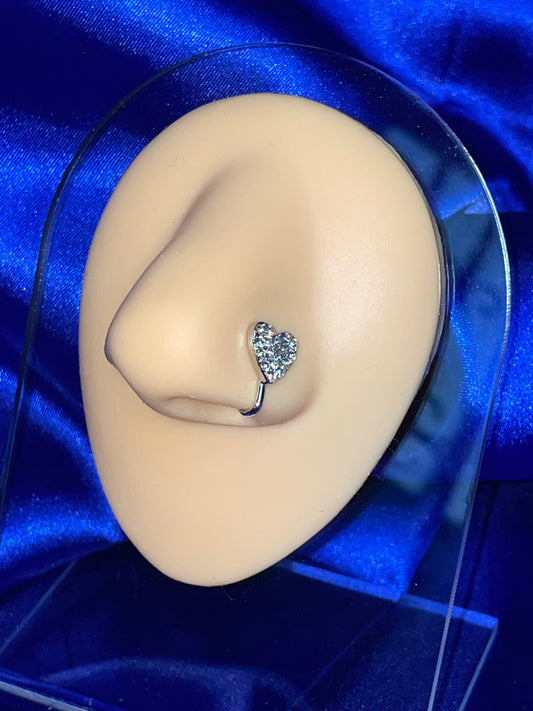 Heart nose cuff ring