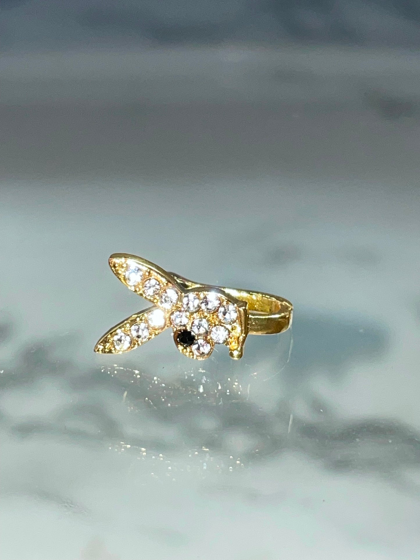 Gold PlayBoy Bunny Nose Cuff Ring
