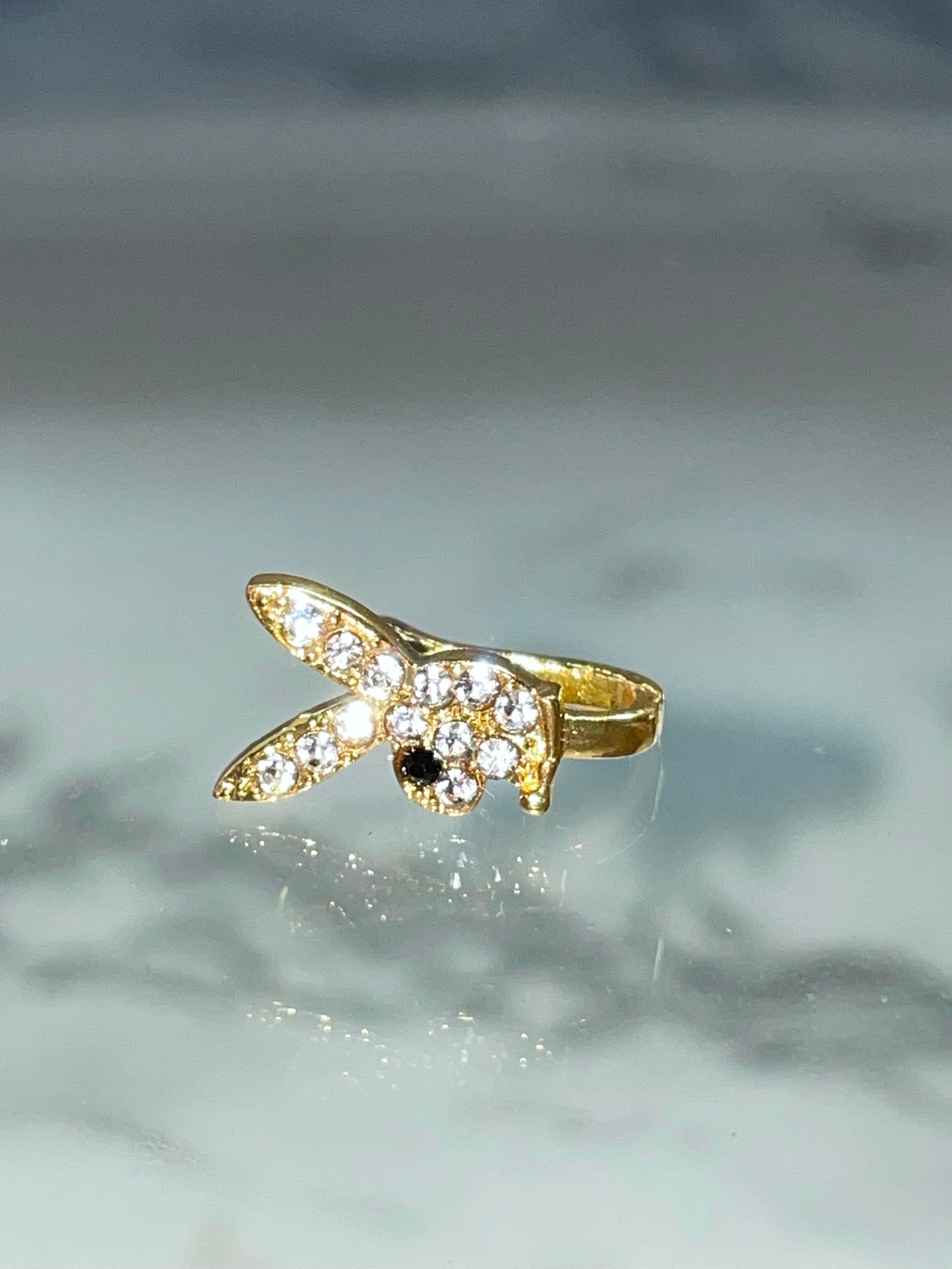 Gold PlayBoy Bunny Nose Cuff Ring