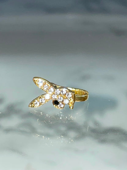 Gold PlayBoy Bunny Nose Cuff Ring