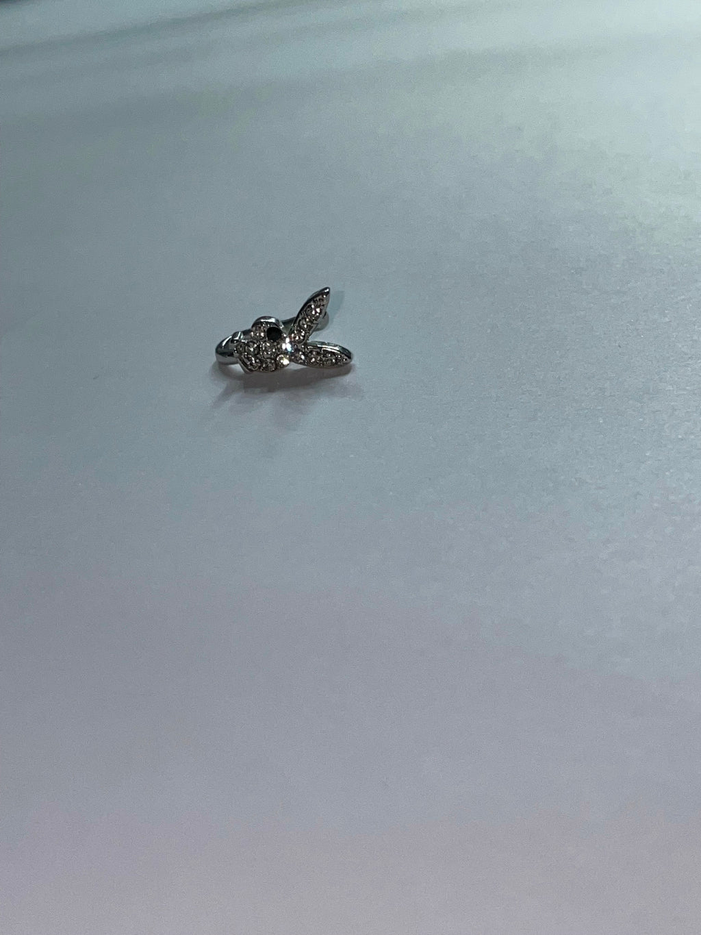 Silver PlayBoy Bunny nose cuff ring
