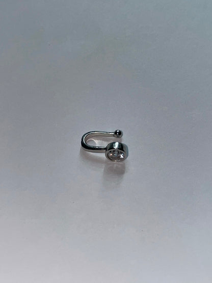 Round Diamond nose cuff ring